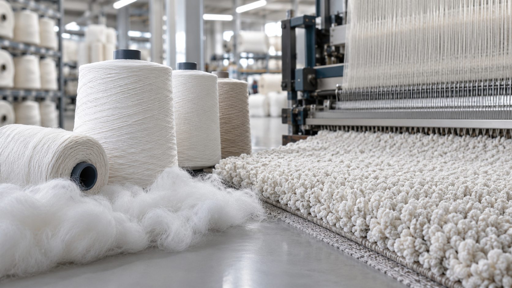 Synthetic fibre manufacturing material