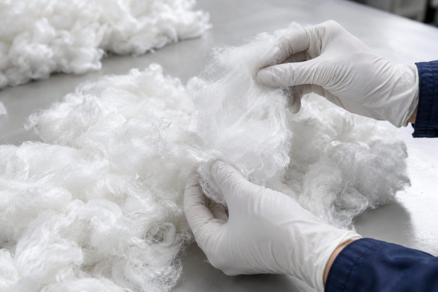 Synthetic fibre manufacturing material