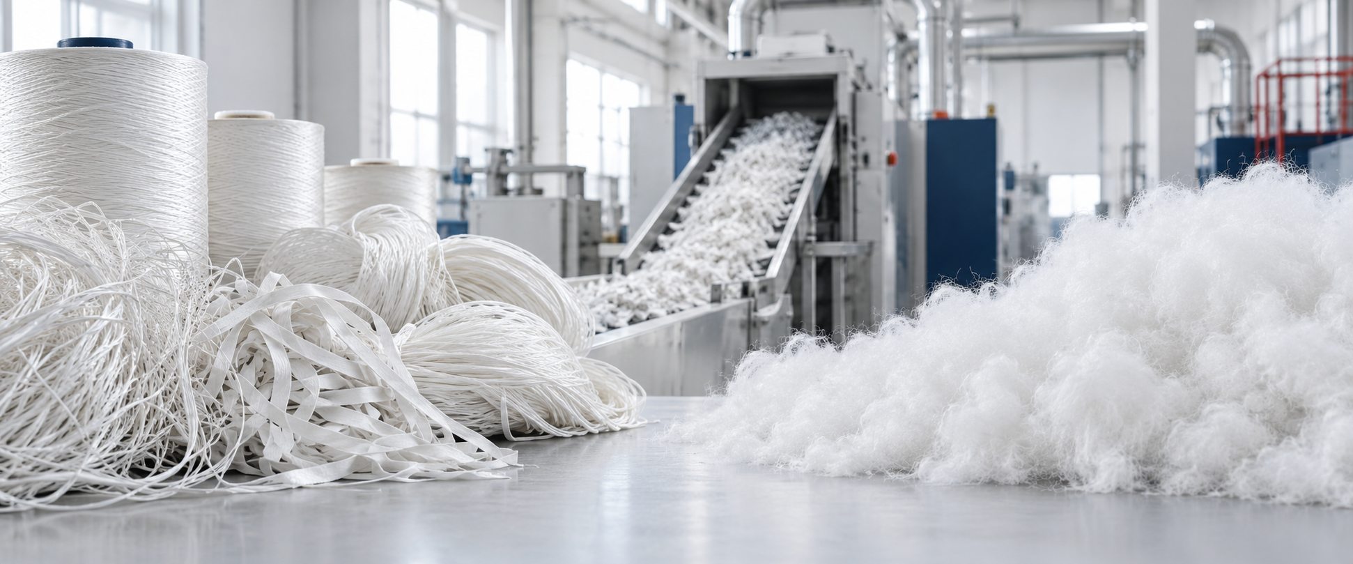 Synthetic fibre manufacturing material